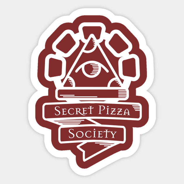 The Secret Pizza Society White Sticker by BlueDoor